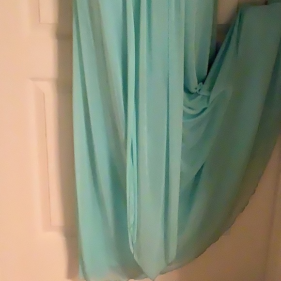 Gown B Darlin PROM formal dress light green sheer over beautiful beads s… - Picture 9 of 16